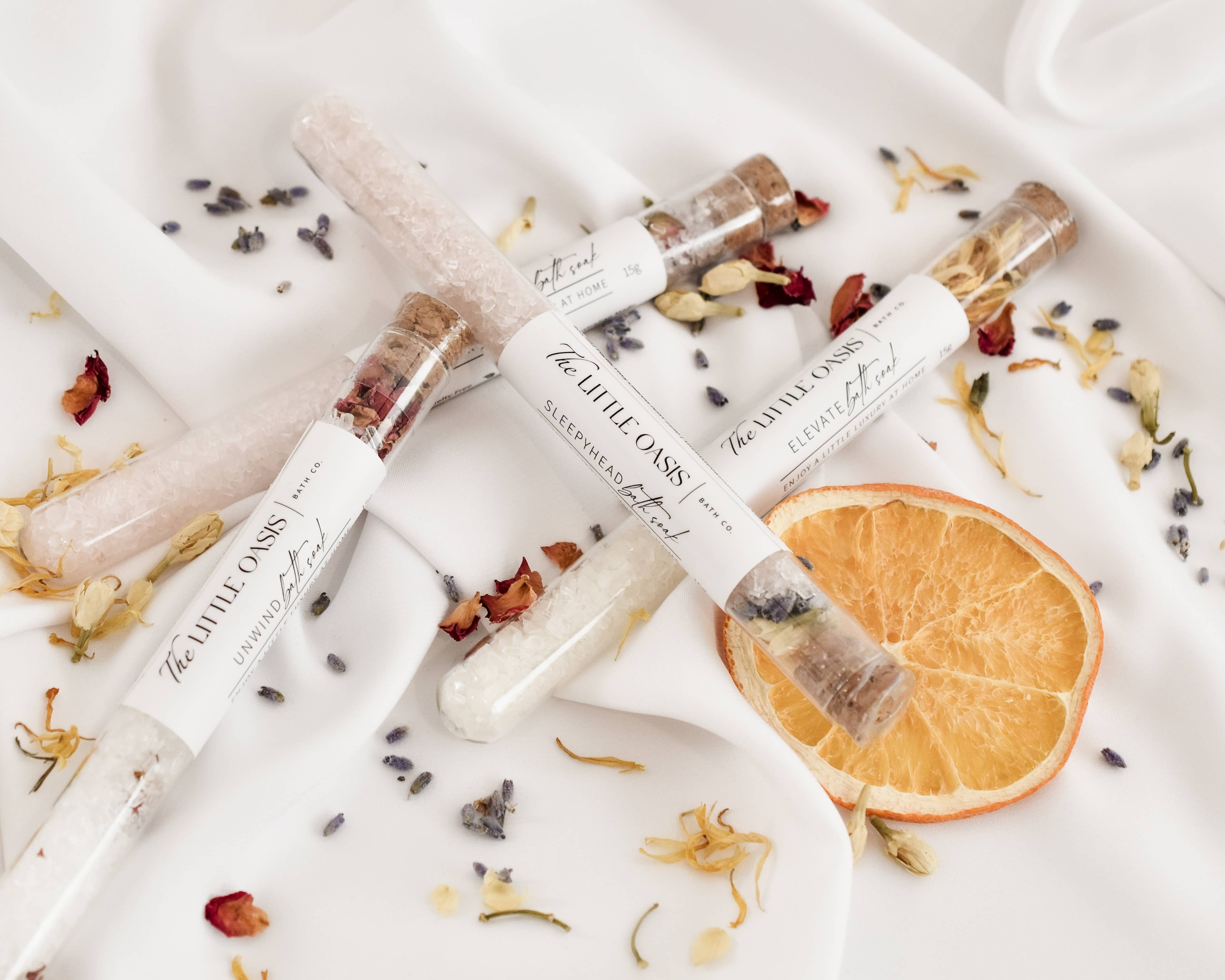 Coconut Rose Magnesium Bath Soak | Test Tube
