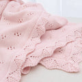 Bamboo/Cotton Heirloom Baby Blanket | Blush