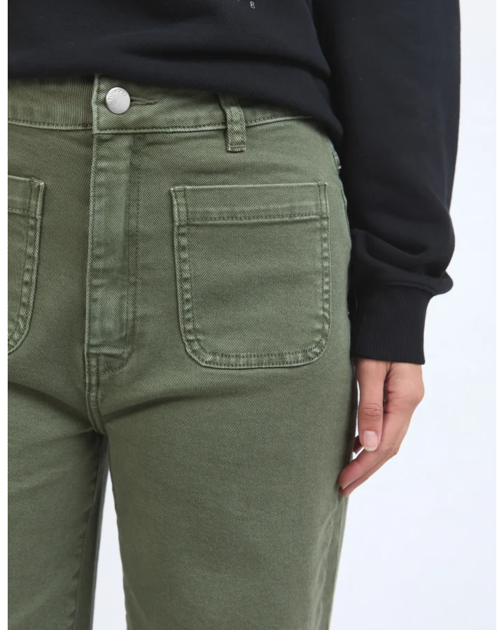 Sarah Wide leg Jean - Washed Green