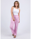 Scallop Edge Jeans - Dusk Pink