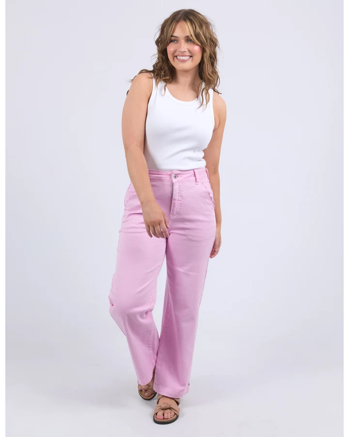 Scallop Edge Jeans - Dusk Pink