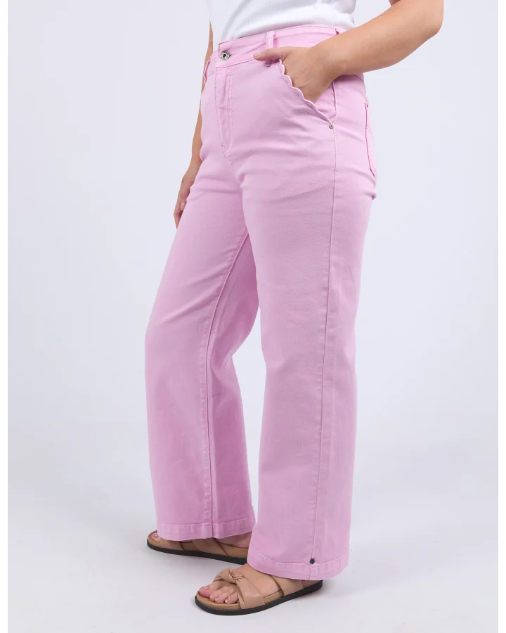 Scallop Edge Jeans - Dusk Pink