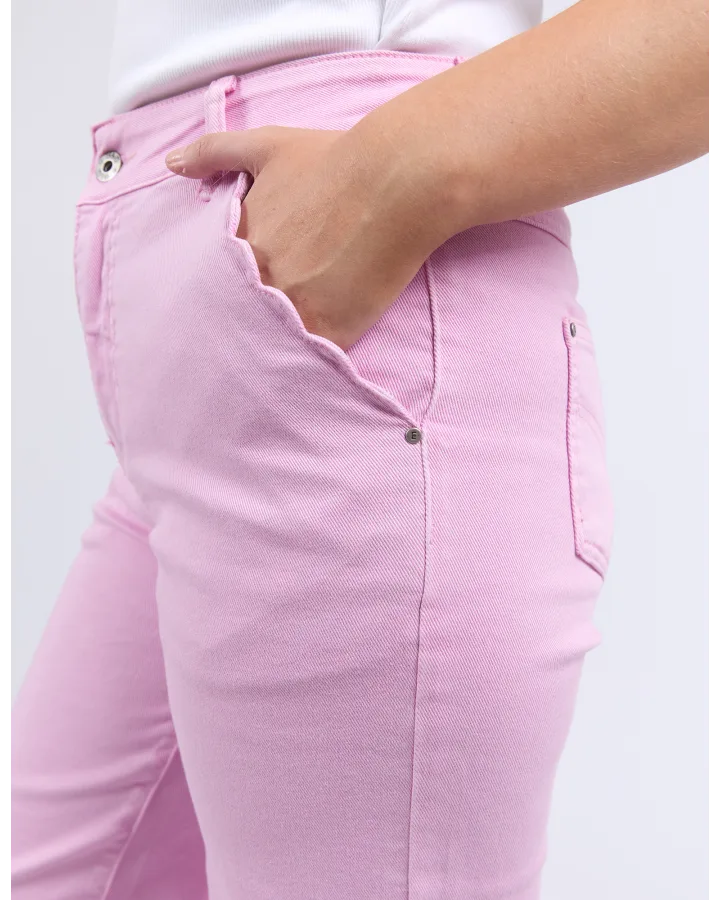 Scallop Edge Jeans - Dusk Pink