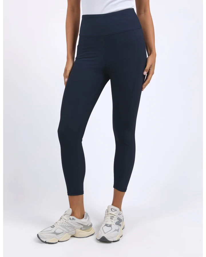 Luxe Rib Legging - Navy
