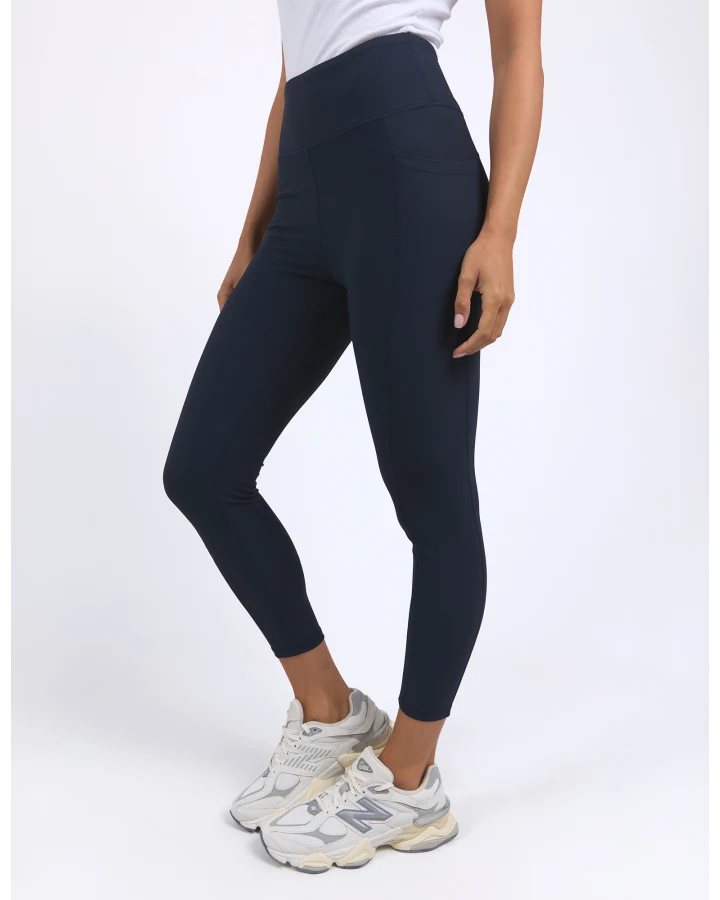 Luxe Rib Legging - Navy