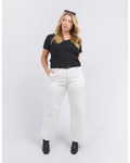 Izzy Wide Leg Jean | Vintage White