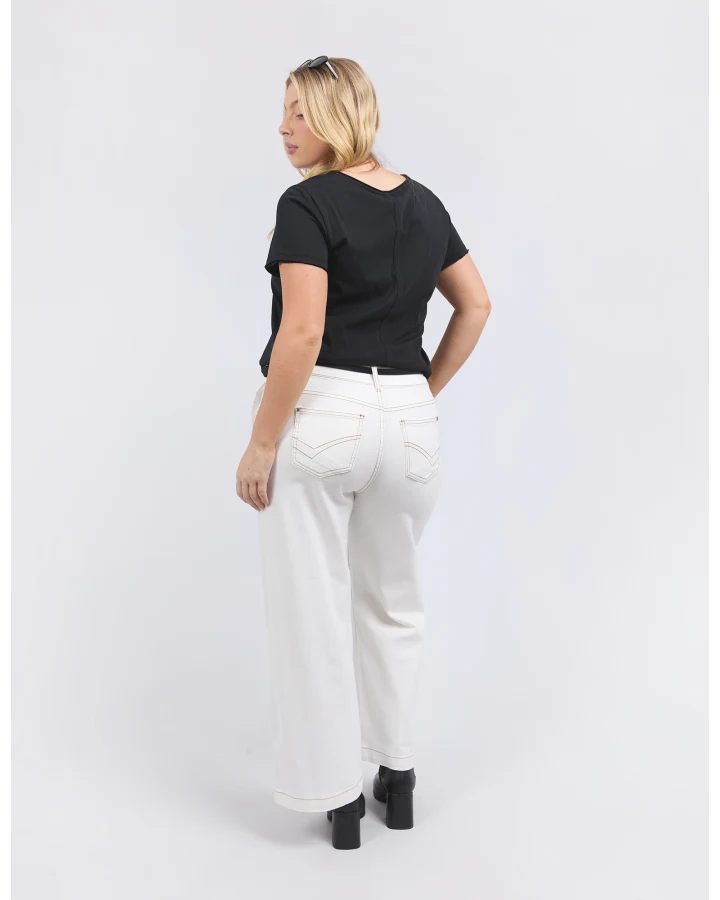 Izzy Wide Leg Jean | Vintage White