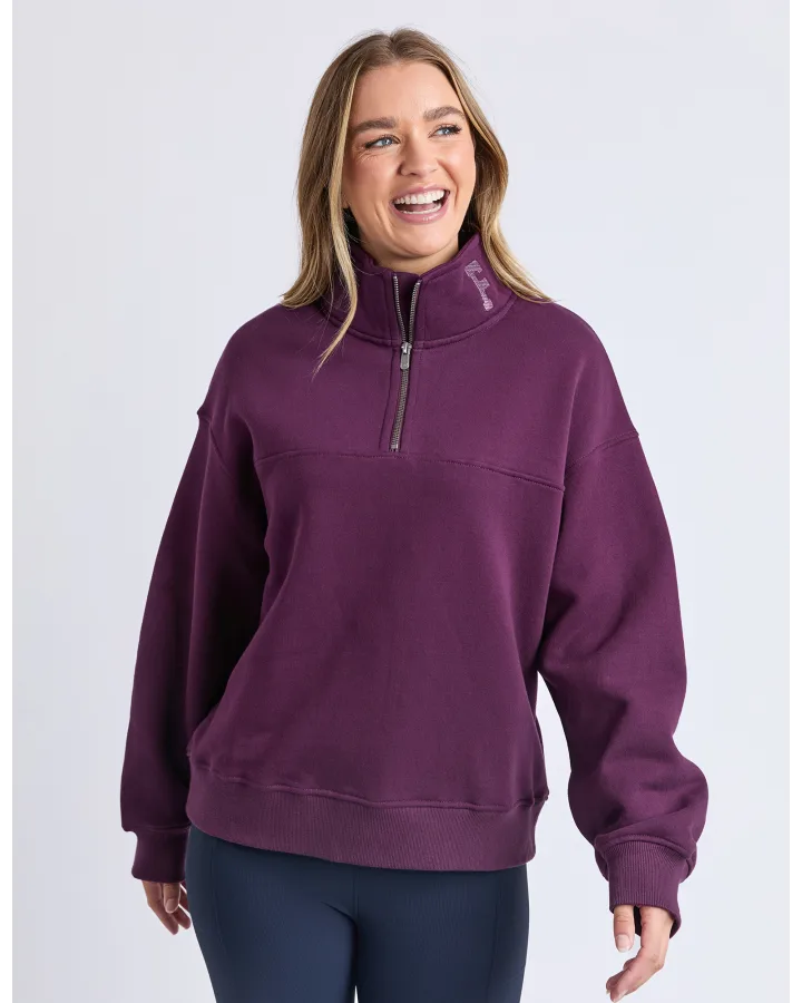 College Zip Crew - Plum
