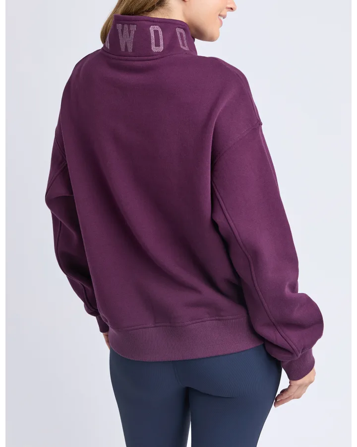 College Zip Crew - Plum