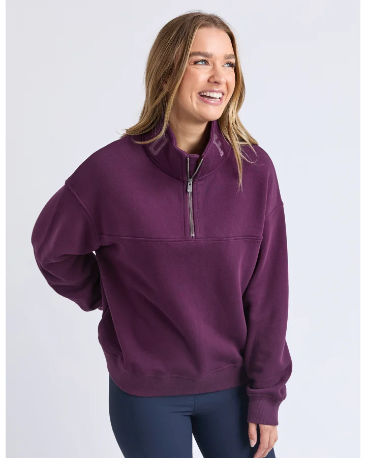 College Zip Crew - Plum
