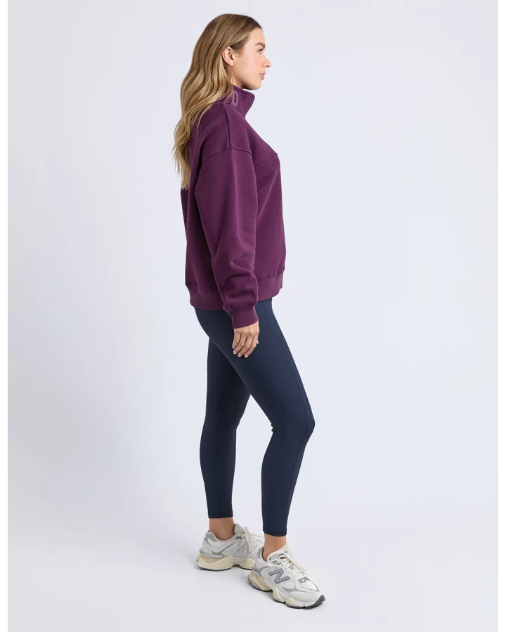 College Zip Crew - Plum
