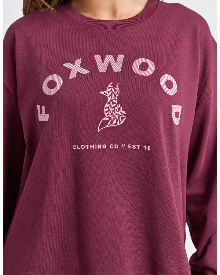 Effortless Contrast Crew - Wine