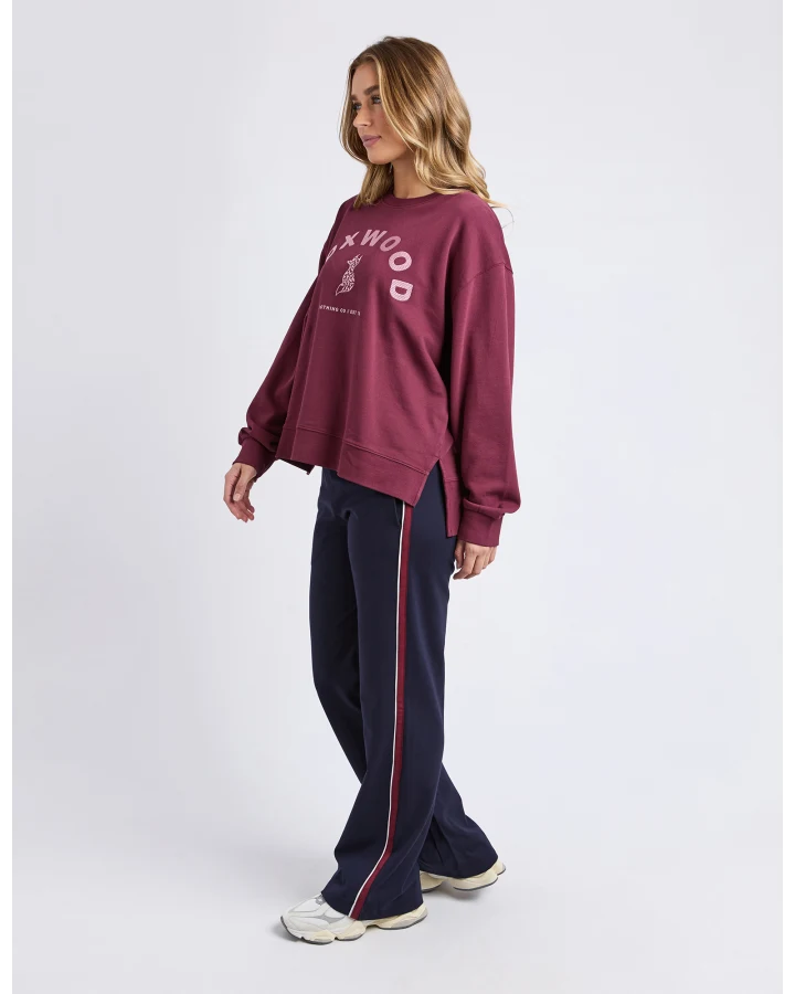Effortless Contrast Crew - Wine