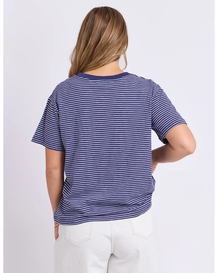 Foxwood Hutch Stripe Tee | Navy