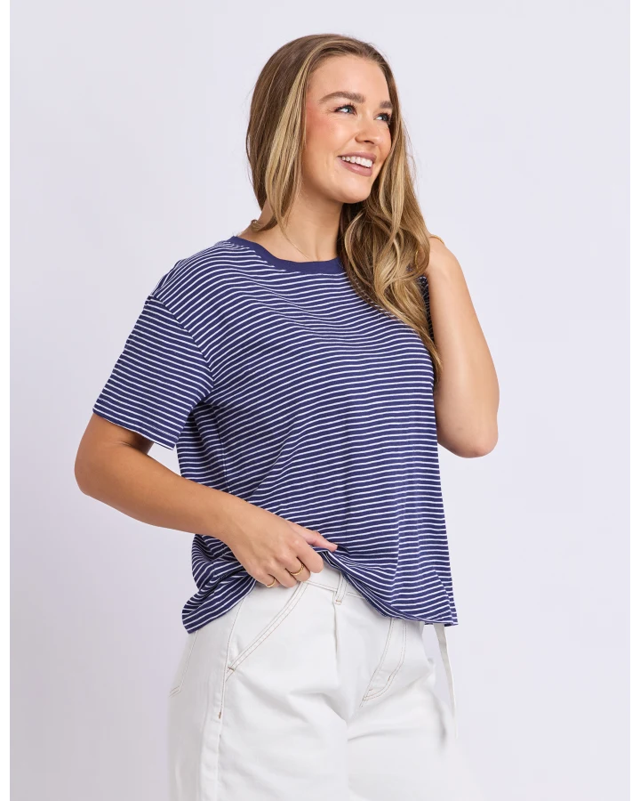 Foxwood Hutch Stripe Tee | Navy