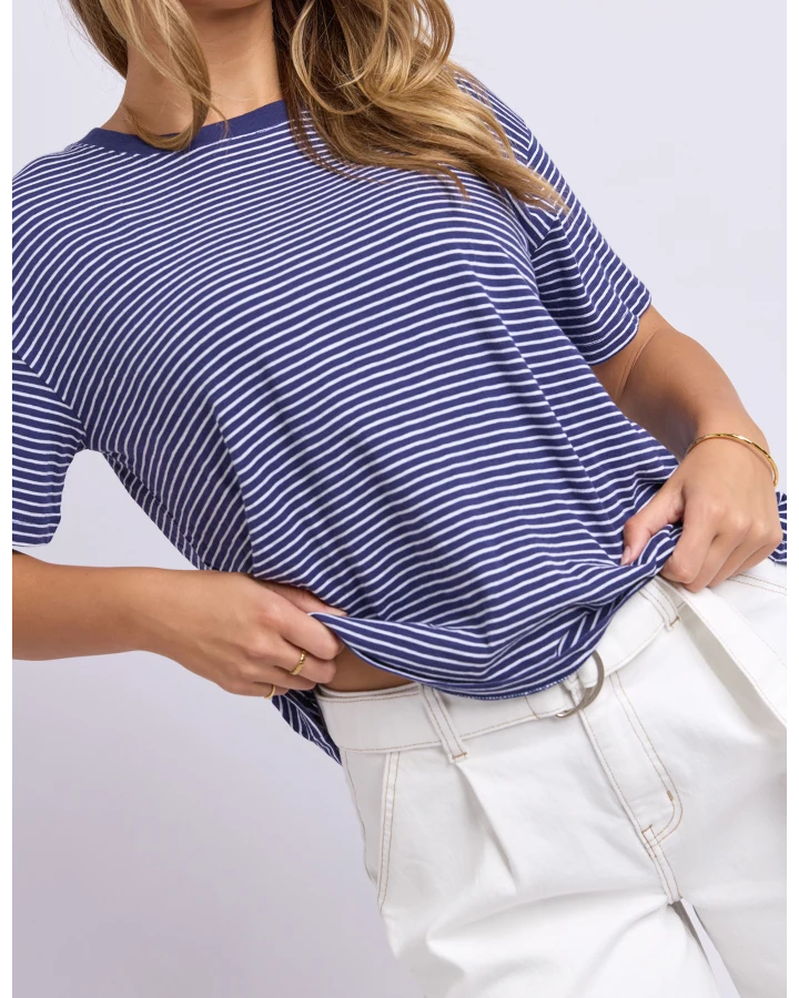 Foxwood Hutch Stripe Tee | Navy