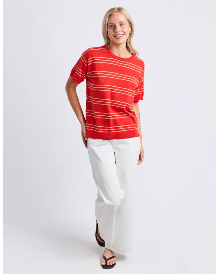 Sofie Knit Tee - Tangello