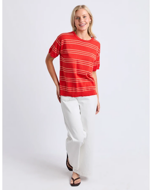 Sofie Knit Tee - Tangello