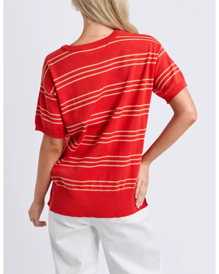 Sofie Knit Tee - Tangello