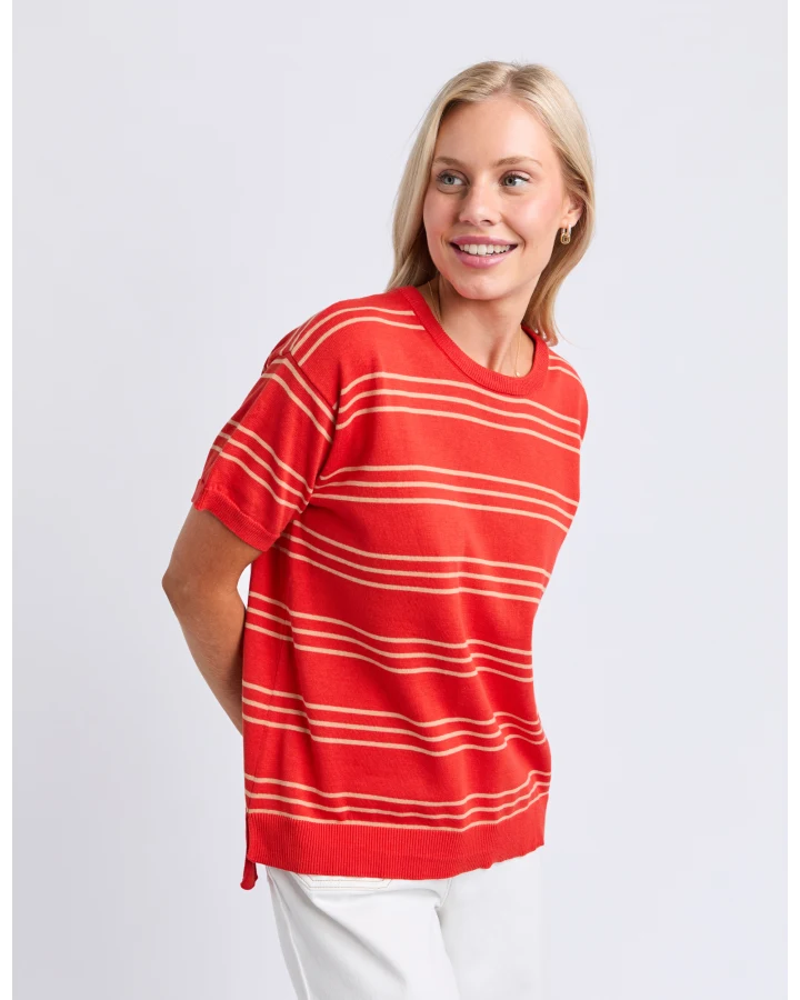 Sofie Knit Tee - Tangello