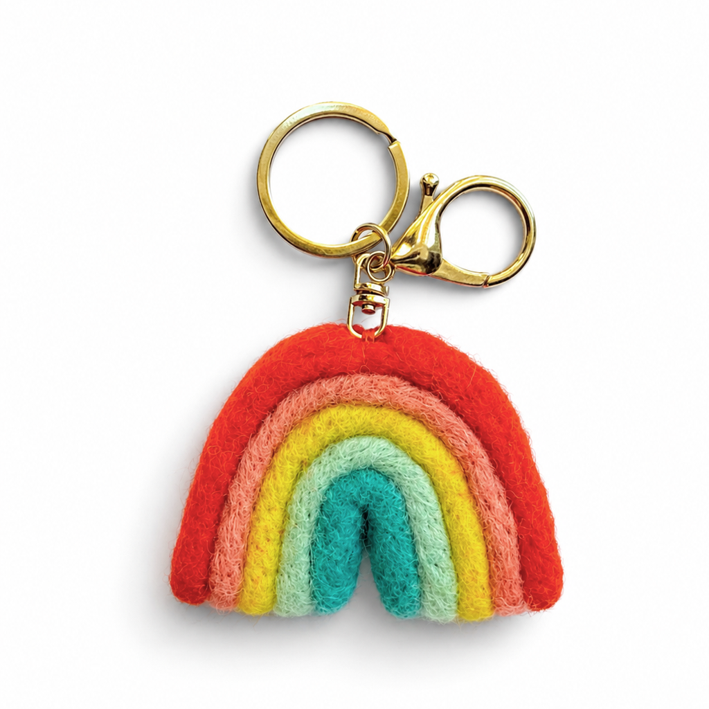 Felt Rainbow Keychain