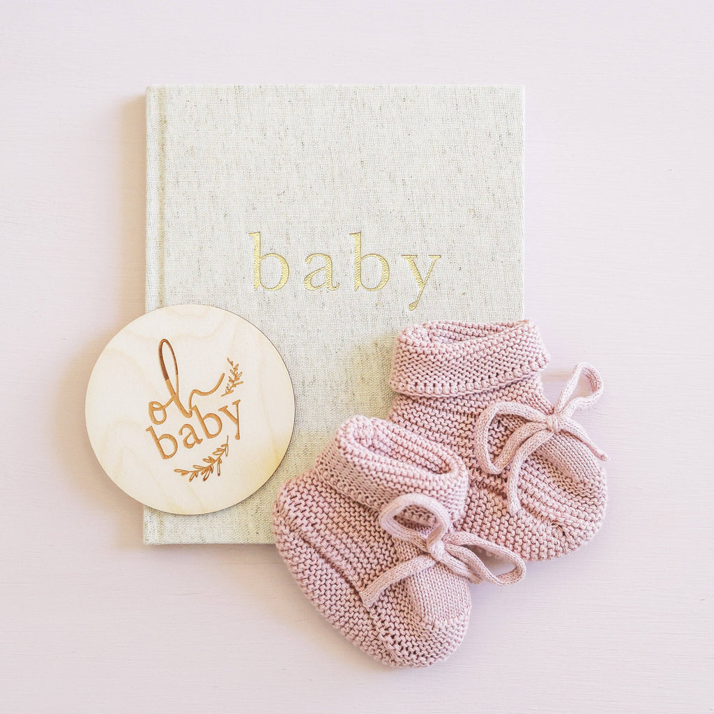 Knit Baby Booties | Pink 0-6mth