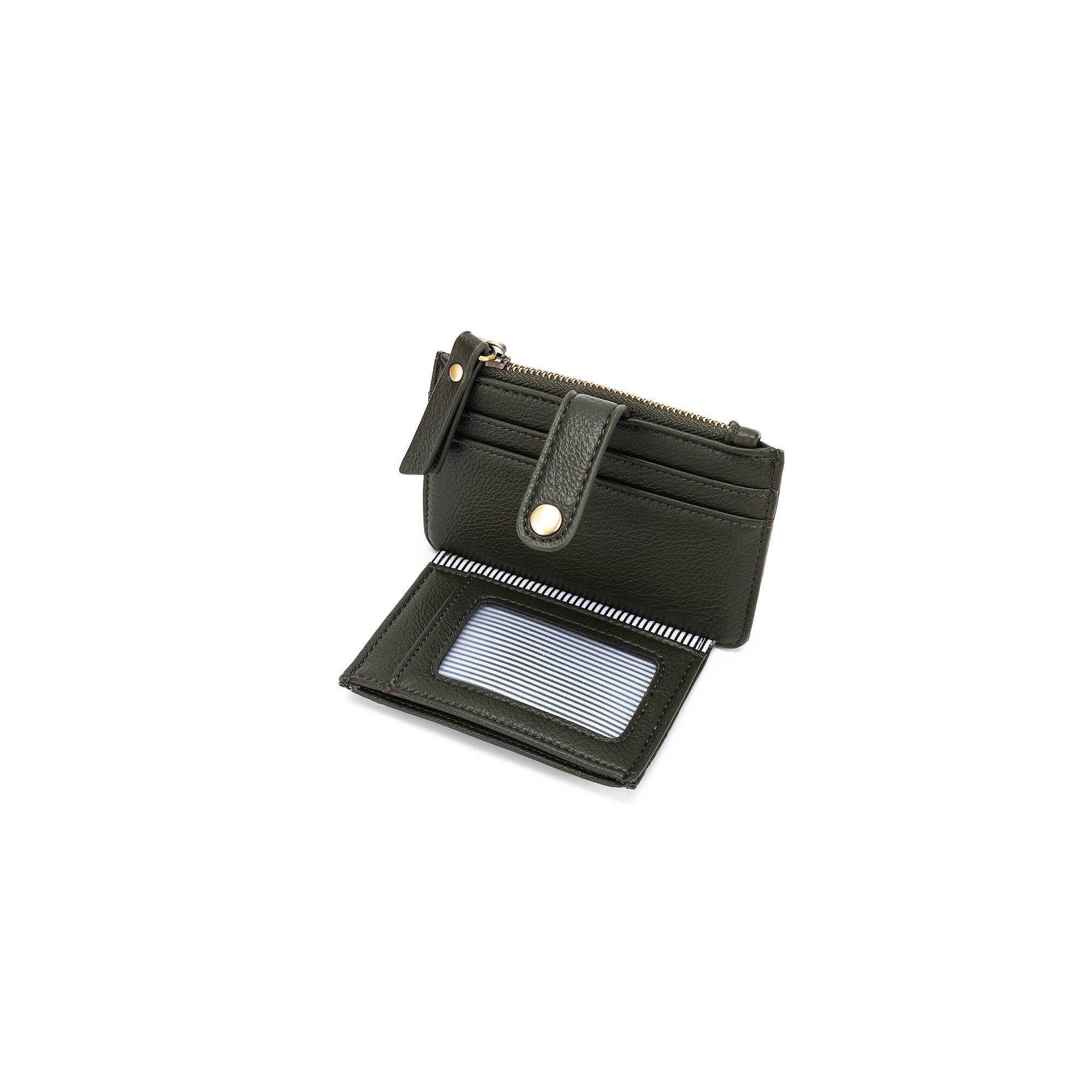 Mabel Dark Olive Card Holder/Coin Purse Wallet
