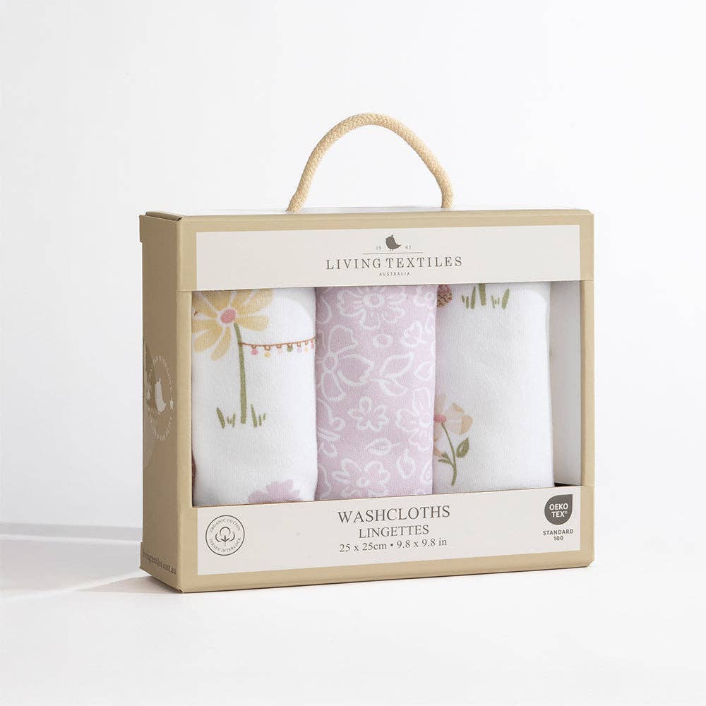 Organic Wash Cloths | Whimsical Wonderland - 3 Pack