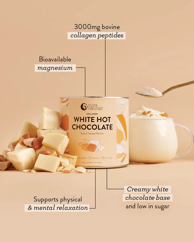 Nutra Natural Collagen White Hot Chocolate - Salted Caramel