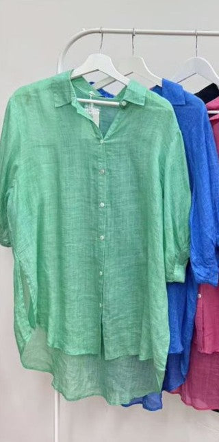 Athena Sheer Linen Shirt