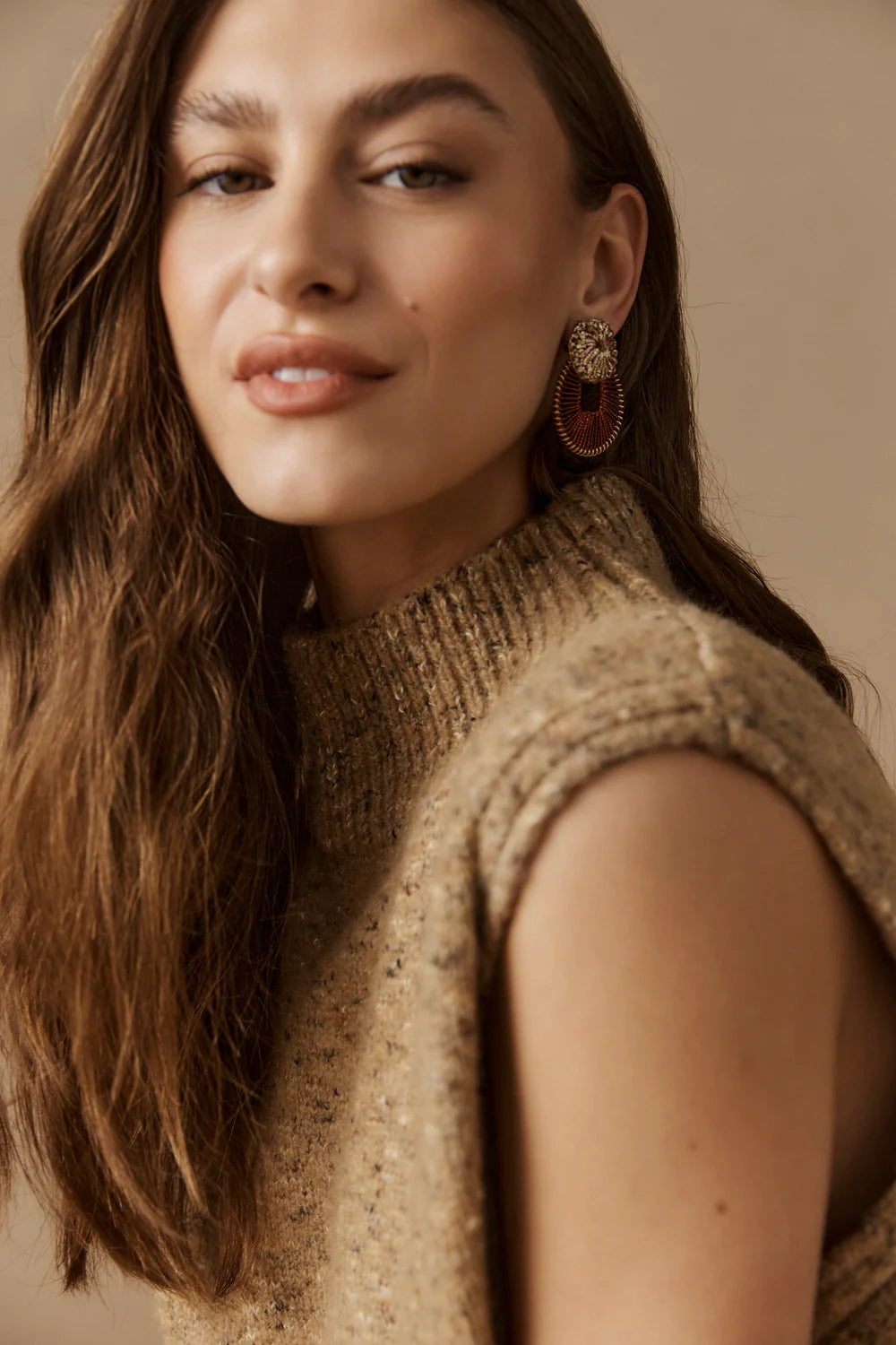 Berber Woven Earring | Gold Flora