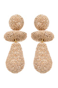 Berber Woven Earring | Gold Bead