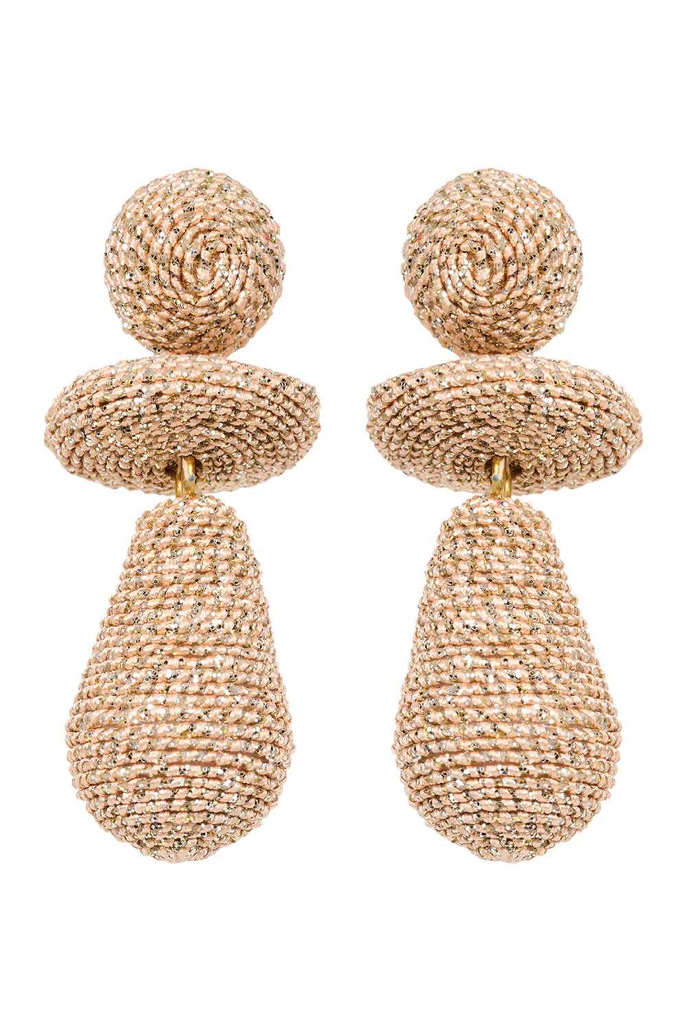 Berber Woven Earring | Gold Bead