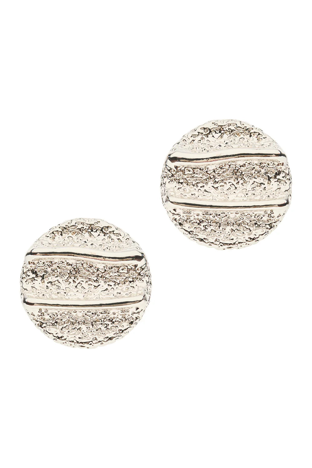 Roma Round Earring | Silver Round
