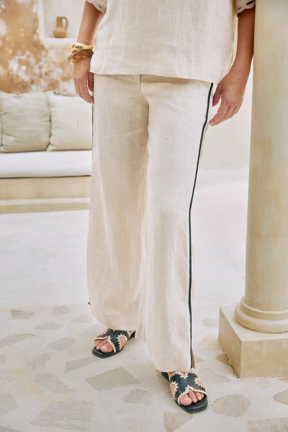 Maris Splice Pant | Tusk / Black