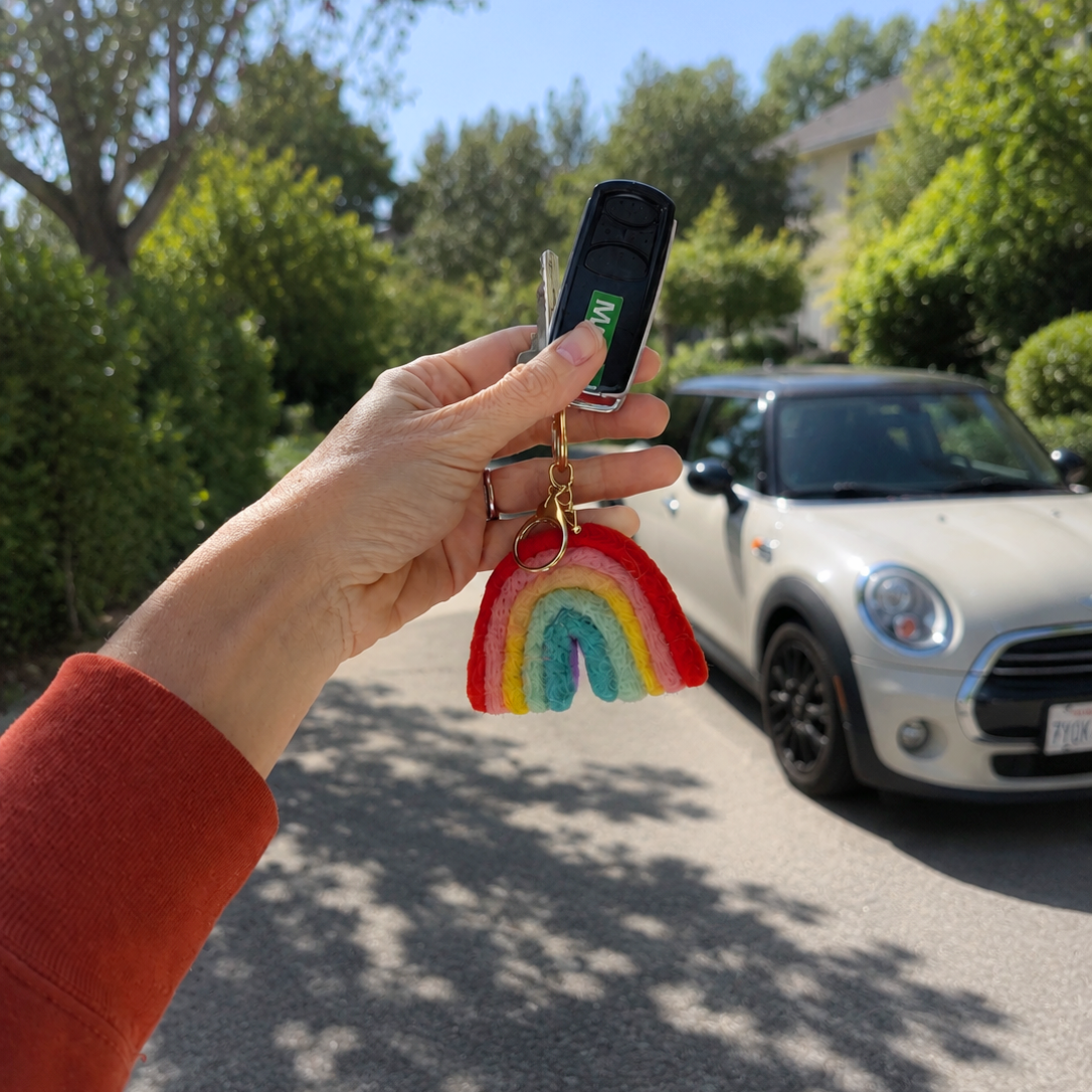 Felt Rainbow Keychain