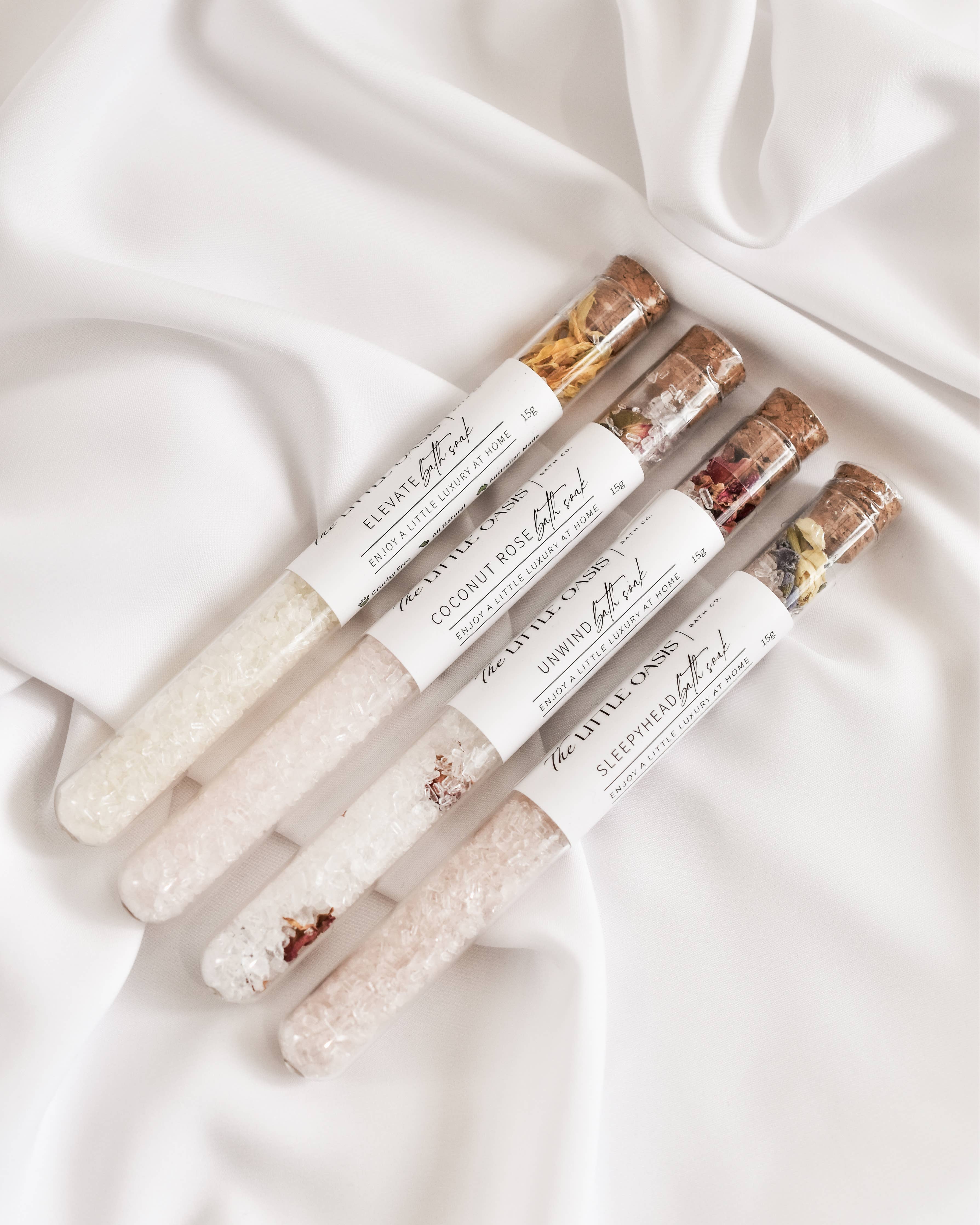 Coconut Rose Magnesium Bath Soak | Test Tube