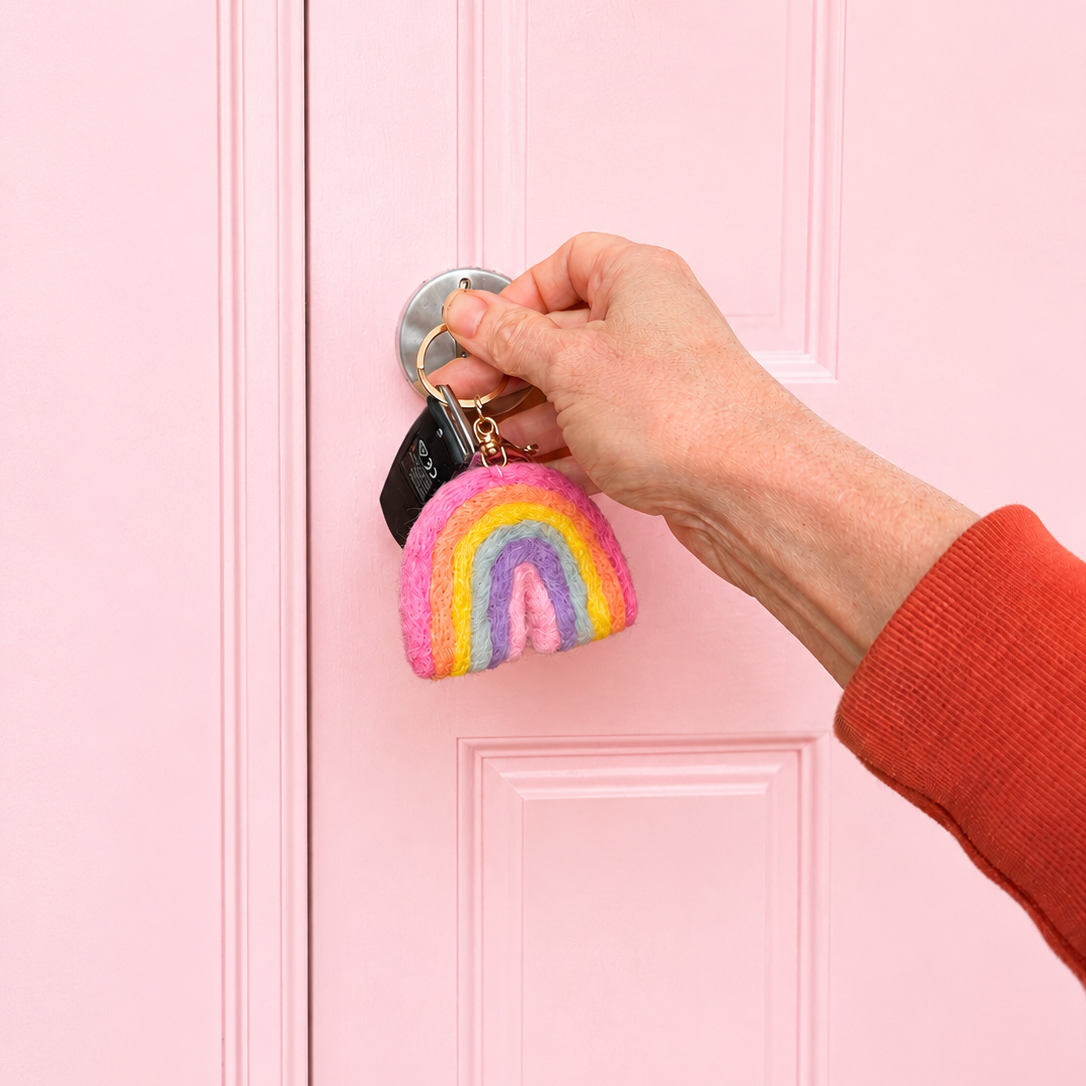 Felt Rainbow Keychain