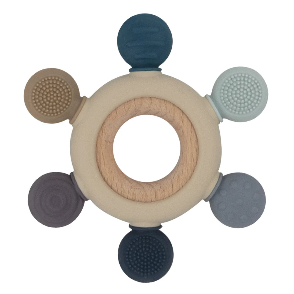 Multi-Surface Teething Wheel | Steel Blue