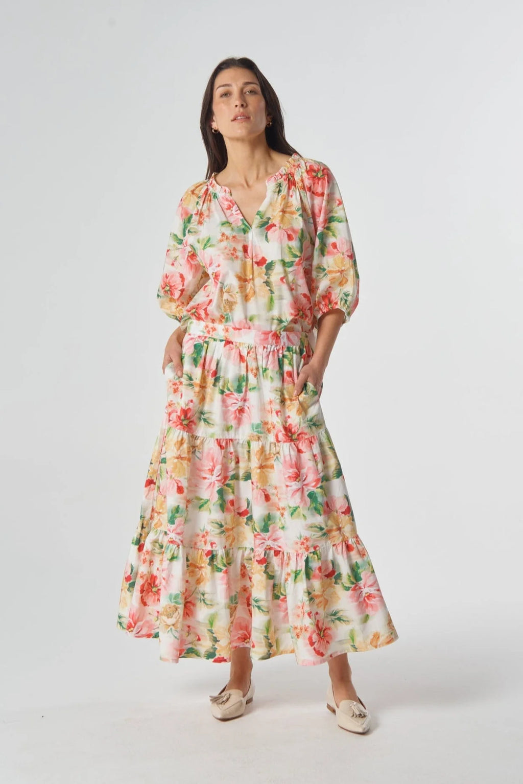 Gather Cotton Blouse - Goondiwindi Cotton