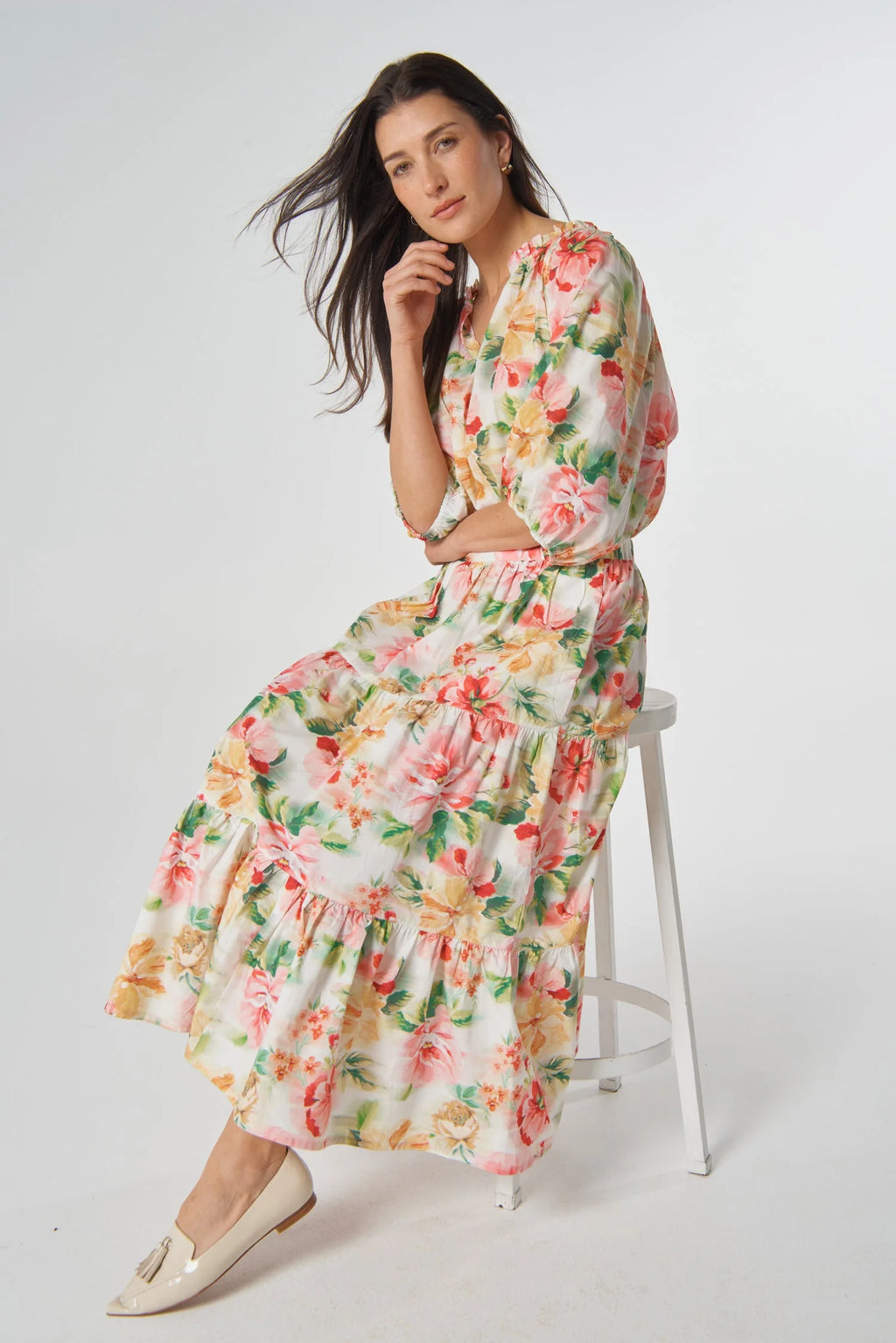 Gather Cotton Blouse - Goondiwindi Cotton