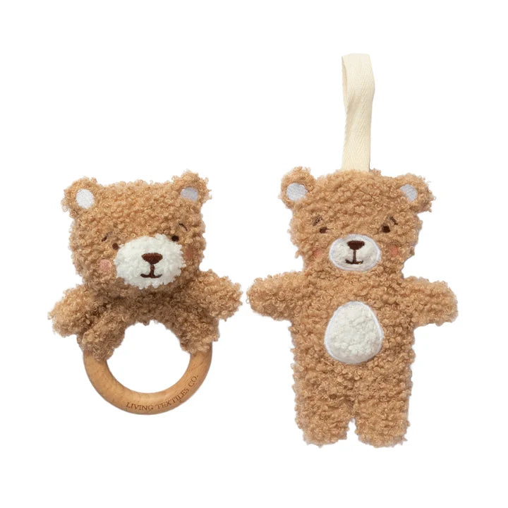Ring Rattle & Dummy Chain Gift Set | Cuddly Bear