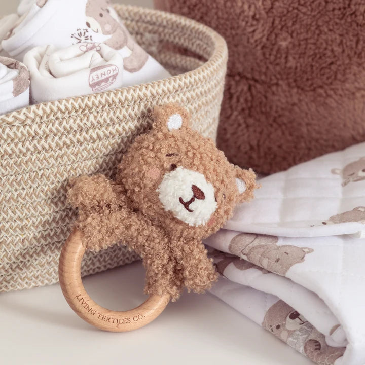 Ring Rattle & Dummy Chain Gift Set | Cuddly Bear