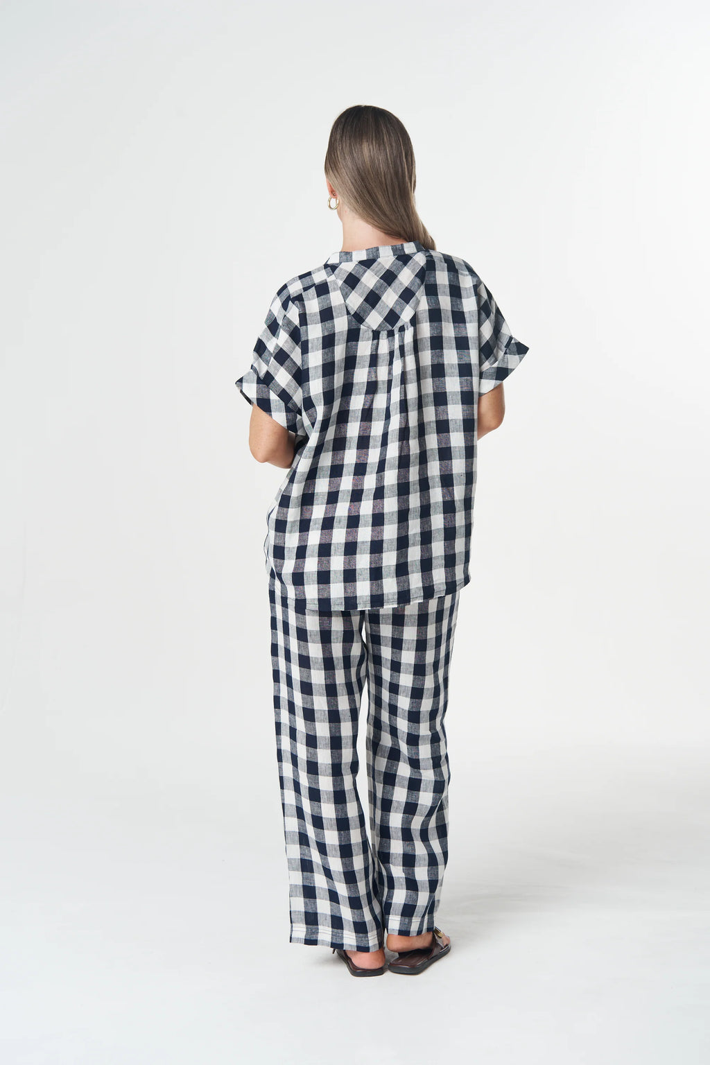 Honey Linen Blouse - Dark Navy | Goondiwindi Cotton