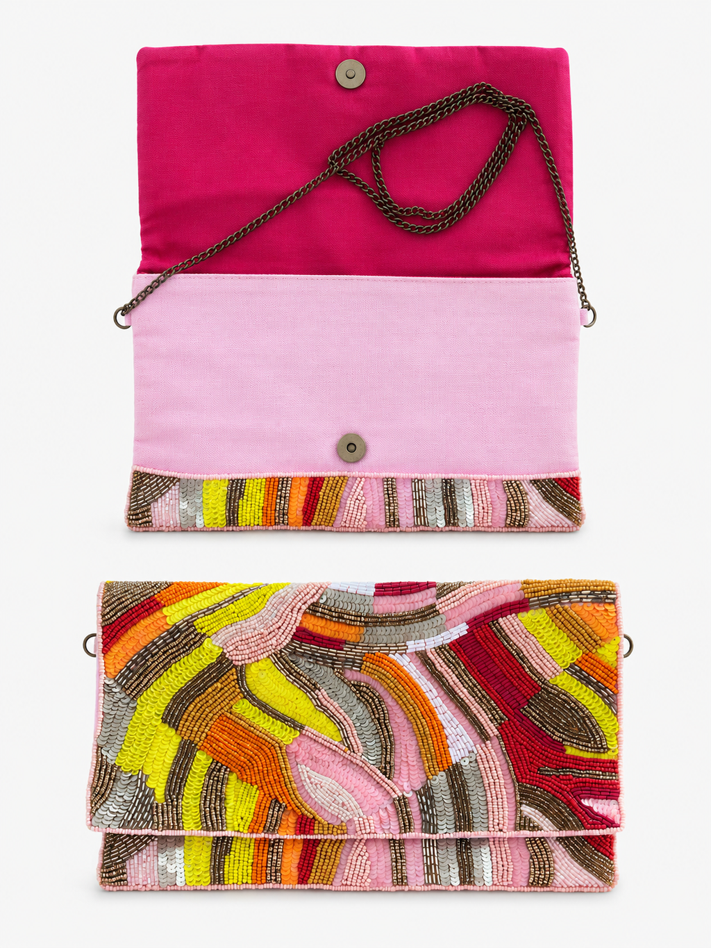 Abstract Beaded Clutch