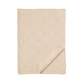 Pram Knitted Blanket - Checkered Sand