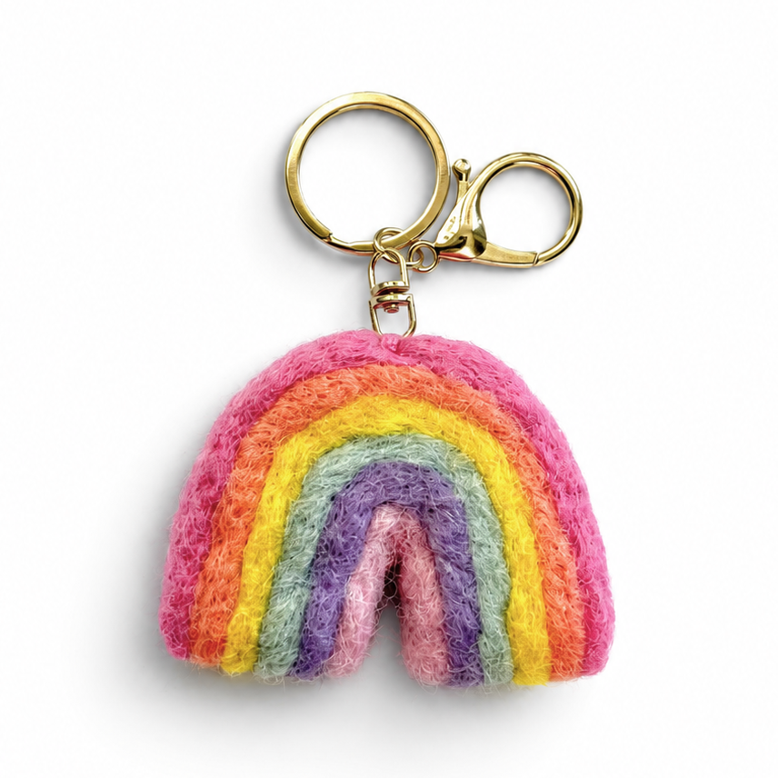 Felt Rainbow Keychain