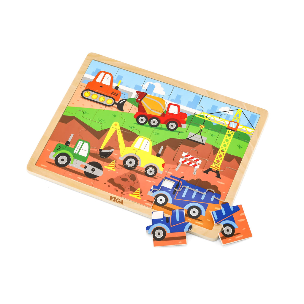 24 Piece Puzzle | Construction Vehicles
