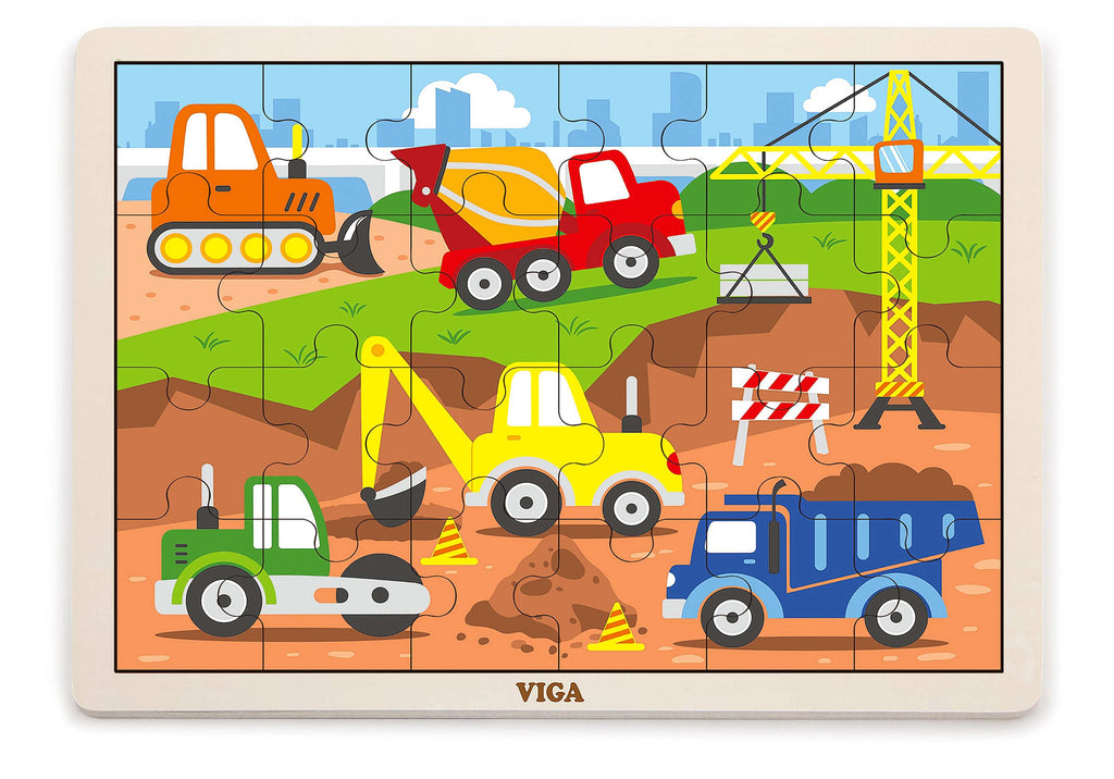 24 Piece Puzzle | Construction Vehicles