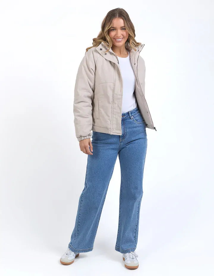 Rosalee Cord Jacket - Mushroom